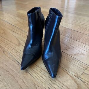 Dark Brown Leather Ankle Boots